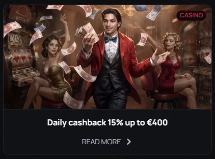 daily cashback 15% up to 400 euro