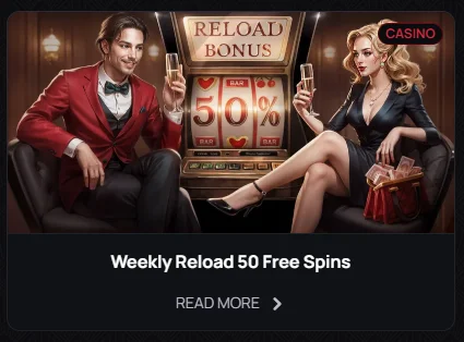 weekly reload 50 free spins